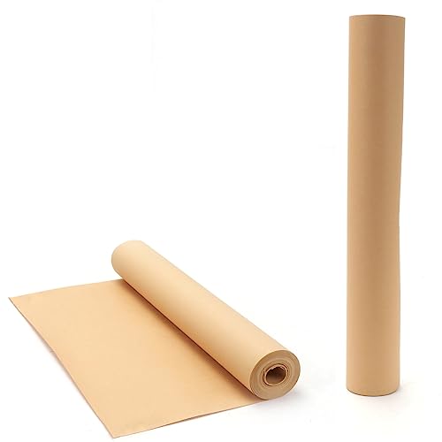 Kraft Paper Rolls 44cmx10m Brown 80 GSM for Crafts and Gifts Wrapping Packing Shipping Art Supplies Butcher Paper, Dunnage (44cmx10m)