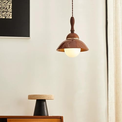 Lámpara colgante de madera japonesa de diseño minimalista para espacios zen 4