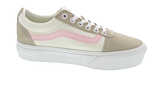 Vans Vans Women's Ward Platform Sneaker, Color Block Beige, 7 UK