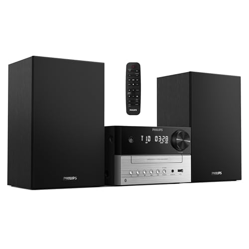 Image of Philips Bluetooth Stereo System for Home with CD Player for Home, Wireless Streaming Bluetooth 5.4 & Auracast, Upgraded 20W Sound, MP3, USB, Audio in, FM Radio, Micro Music Sound System