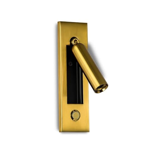 ZLLFHS Luz de Lectura de Pared de Montaje Empotrado LED Lámpara de Pared empotrada en la cabecera Aplique cableado con Interruptor, 350 ° + 90 ° Accesorio de iluminación de Punto de Pared Ajustable