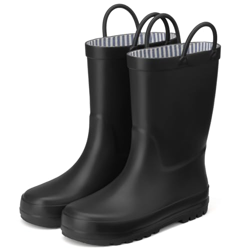 HISEA Rubber Rain Boots for Toddlers