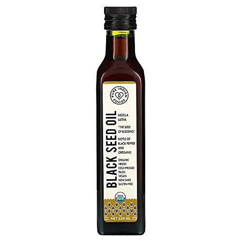 Pure Indian Foods Organic Cold Pressed Virgin Black Seed Oil, 250 ml