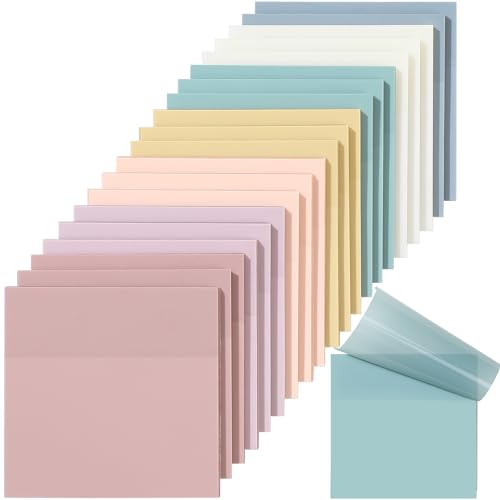 [1000 Sheets] Clear Sticky Notes, 3x3 inch Pastel...