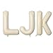 Lausatek アルファベット レター バルーン LJK 卒業式 英語 文字 40インチ アルミ風船 大きい 組み合わせ 飾り付け JK卒業 高校生 約90cm くすみホワイト