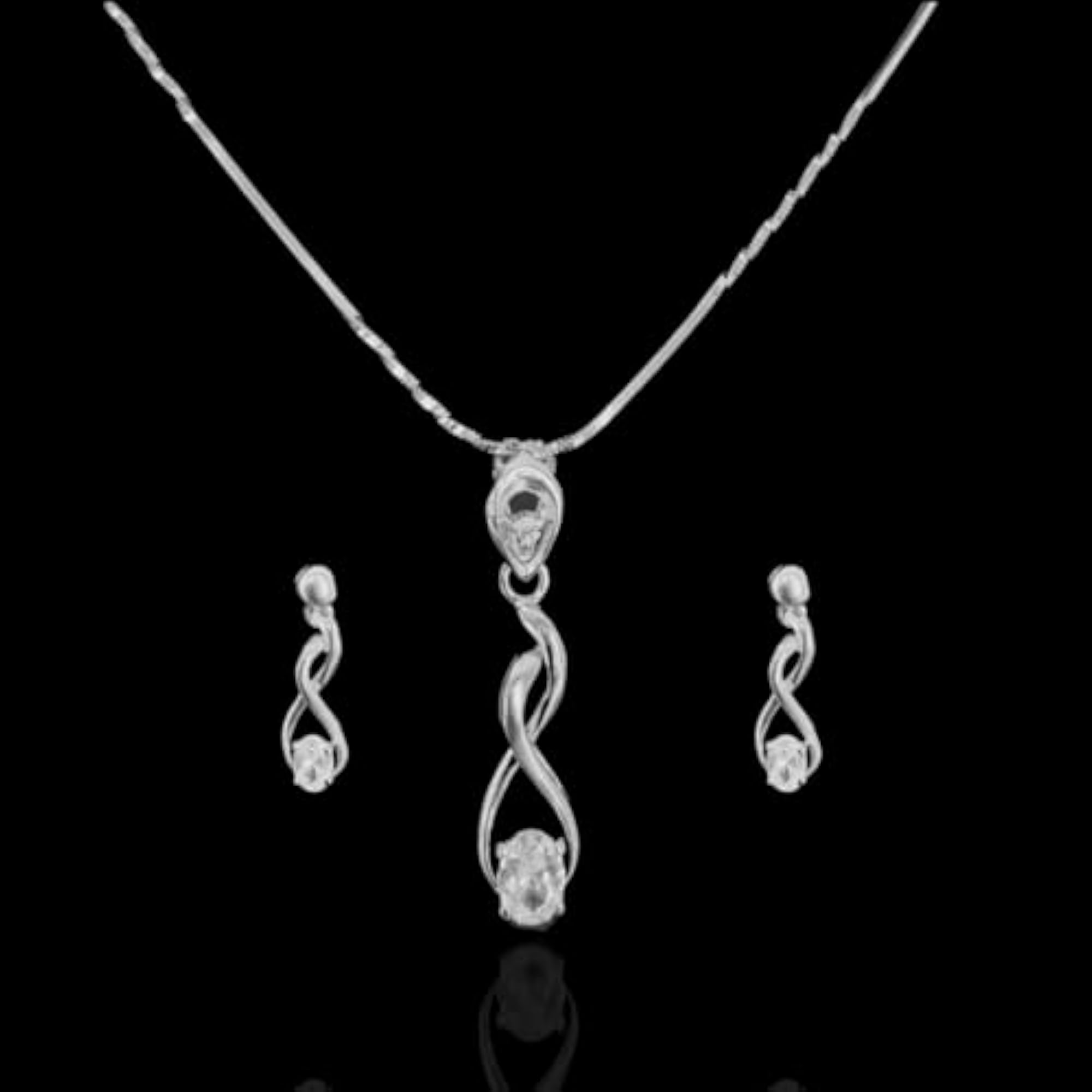 Touch Me Not Rhodium Pendant Without Chain