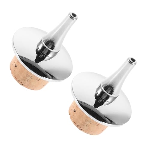 Ipetboom Versatori per Bottiglie Dash e Tappi di Sughero a Forma di T in Legno, Beccuccio Versatore per Liquori e Oli, Controllo Flusso Stabile per Cocktail e Vino, Set 2 Pezzi per Uso