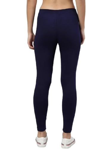 Image of ZAYANQA Combo of 2 Slim Fit Women /Girls Solid Stretchable Cotton Ankle Length Leggings with Ultrasoft Wide Elastic Waistband |Comfortable |Fashionwear|
