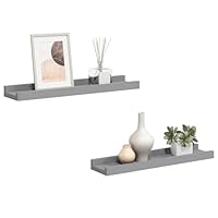 vidaXL Wandschappen 4 st 115x9x3 cm grijs