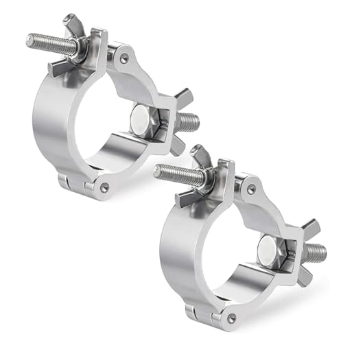 25-30mm Clamps for Stage Lights, Lighting O Clamps Truss Clamp for DJ Par Light Spot Lights, Universal Lighting Accessories, 2 Pieces