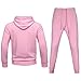 AKsit Men's Sweatsuit 2 Piece Hoodie Tracksuit Set Jogging Suits Outfit Casual Wear Fashion Activewear Zip Tracksuit Sports Set Pink XL