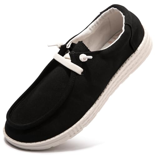 Image of Women's Canvas Slip On Loafers Fashion Outdoor Casual Flat Sneakers