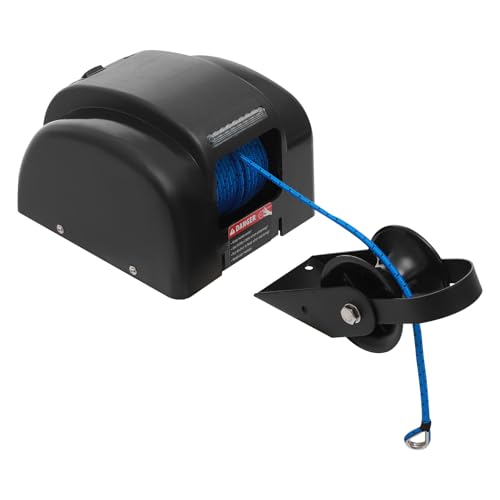Winche eléctrico para ancla de bote 45LBS 12V con control remoto miniatura 6
