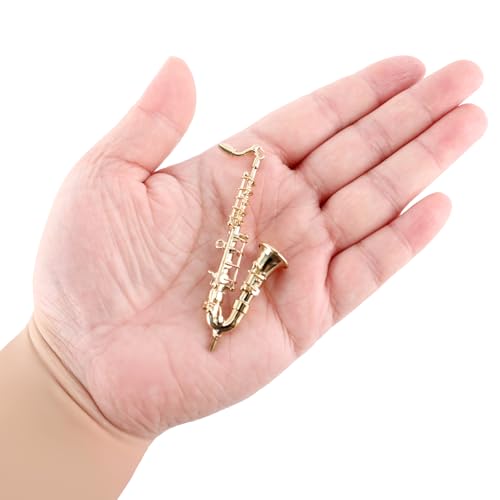 eastrock miniature saxophone model 26inches mini tenor saxophone model with stand and casemini musical instrument ornament dollhouse home decoration