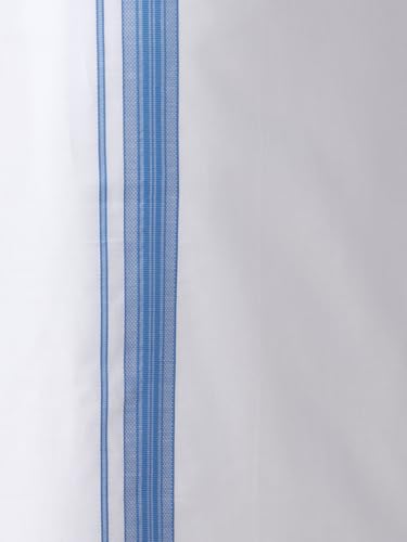 Image of RAMRAJ COTTON Men Full Sleeve Solid Shirt With Matching Border Dhoti|Ideal For Weddings And Occasion