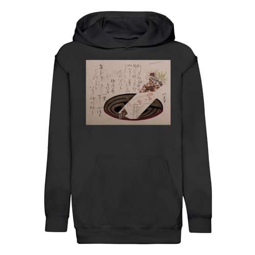 Sweat à capuche enfant estampe japonaise 11 motif premium art délicat original