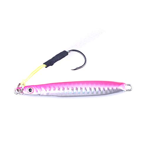 Cebos Artificiales 4pcs / Set 8 CM 30 G Cabeza de Cabeza de Metal Jigs Squid Agua Salada Gruesa Grueso mar Artesanal de Pesca Pesca cebos de Pesca Señuelos de Pesca
