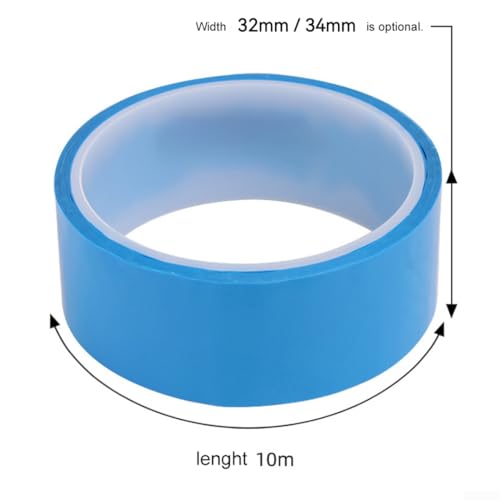 Insertos de alta performance para llantas de bicicleta, 10 m, sin cámara, material PET, grosor 0,1 mm, incluye 2 revestimientos (ancho 32 mm x largo 10 m) miniatura 3