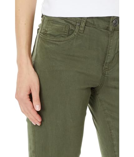 KUT from the Kloth Women's Amy Crop Straight Leg-Roll-up Frey in Tree3