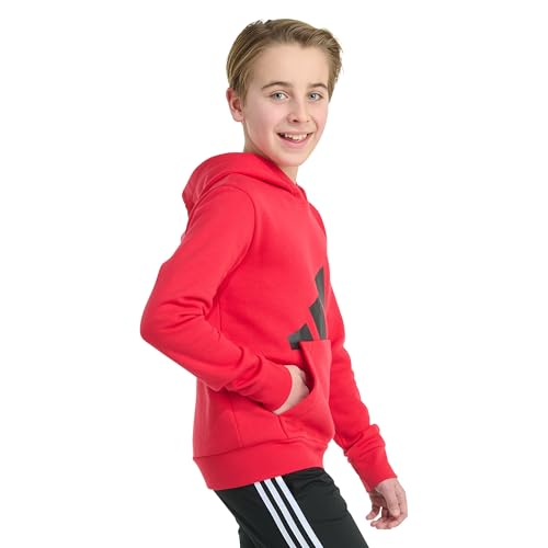 adidas Boys' Long Sleeve Essential Big Logo Fleece Pullover Hoodie2