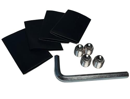 Amp Input Reducer from 0 Gauge to 4 Gauge with Hex Screw Clamp, Includes Extra Screws, Heat Shrink Tubes & Hex Tool for Car Audio Systems 2-Pack