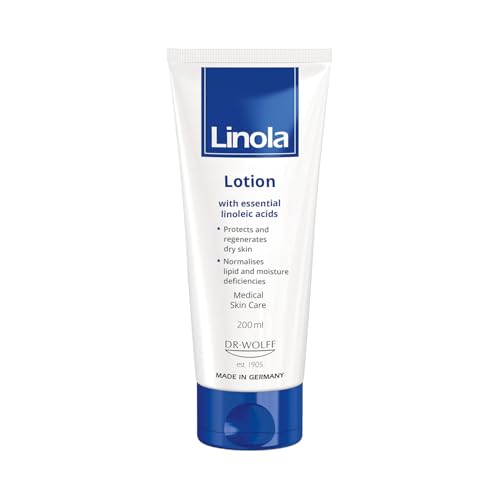 Linola Hautmilch, 1 x 200 ml - Körperlotion bei allen Formen trockener, beanspruchter sowie zu Neurodermitis neigender Haut
