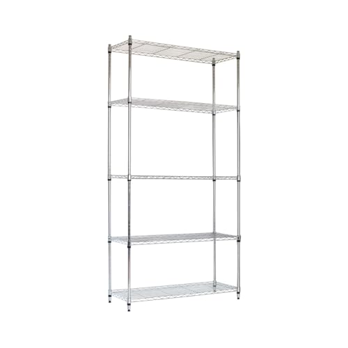 THINIA HOME Estantería Metálica con 5 Baldas Ajustables 182.8x91.4x35.5cm 400Kg