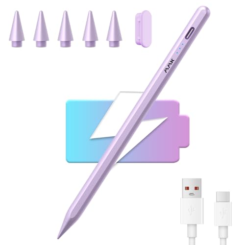 MMK Stylus Pen for iPad(2018-2025), Pixel-Perfect Precision & Tilt Sensitivity, Compatible Apple iPad 11 A16/10/9/8/7/6th Gen, Pro 12.9''/11''/13'' M4, Air 3/4/5/M2/M3, Mini 5/6