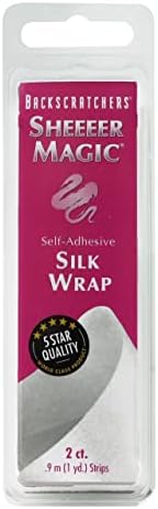 Backscratchers Sheeeer Magic Silk Wrap - Self Adhesive Manicure Nail Art Tool - DIY Nail Extension - 2 Count