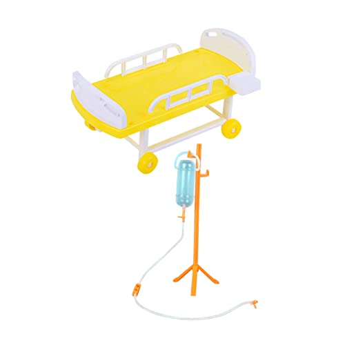 WOONEKY 1 Juego Juguete Simulación de para Botella y Cama Médica Juego de Roles de Doctor y Hospital para Decoración de Casa de Muñecas Color Aleatorio Color Aleatorio Color Aleatorio