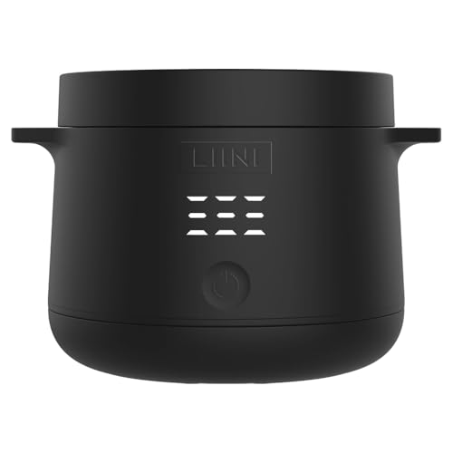 LIINI 2.0 PRO Breiwärmer schwarz Akku Babybreiwärmer 50W 10000 mAh Erwärmen per Knopfdruck IP66 auslaufsicher Edelstahlplatte BPA-frei USB-C Aluminiumkabel