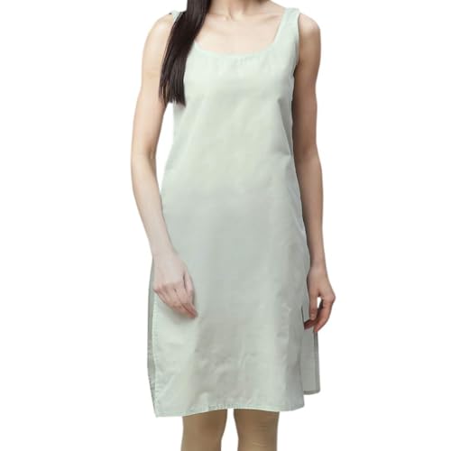 Image of Women's Sleeveless Cotton Inner Slip Dress Round Neck Soft Comfortable Fit Full Length Camisole Innerwear Summer top Undergarment for Girls