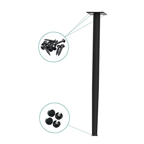 Patas industriales plateadas de 72 cm de alto en pack de 4 para mesas de madera y consolas 5