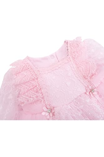 Lilax Baby Girls' Lace Floral Embroidered Dress, Christening Baptism Dress4