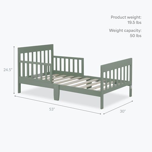 Image of Dream On Me Finn Toddler Bed, GREENGUARD Gold, Pinewood, Meadow Green