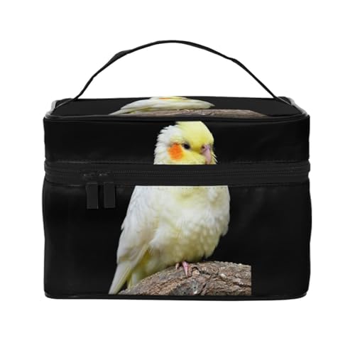 化粧ポーチ オカメインコ 小鳥 レディース メイクポーチ 大容量 機能的 携帯便利 小物入れ 収納力 出張 旅行用 トラベルポーチ ギフトにも最適