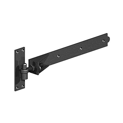 GatematePremium Black Adjustable Hook and Band Hinges - 18" / 457mm