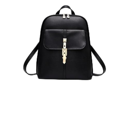 Sac à dos femme cuir PU noir Homoyoyo sac bandoulière ville zippé