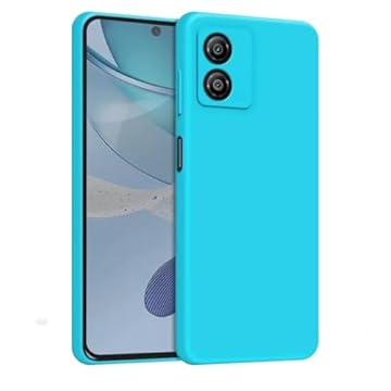 Capa Capinha Compatível Motorola Moto G85 Silicone Aveludada Premium (AZUL TURQUESA)