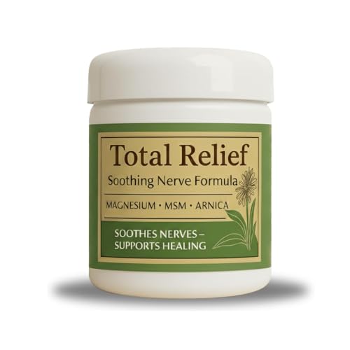 Image of Total Relief Magnesium Cream for Nerves - Fast-Absorbing MSM & Arnica Cream for Healthy, Comfortable Nerves and Daily Comfort (Pack of 1)