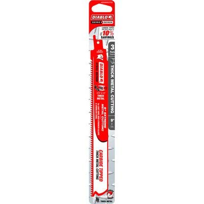 Diablo DS0908CF3PUT Steel Demon 9" Carbide Recip Blade 2x 3pk BONUS