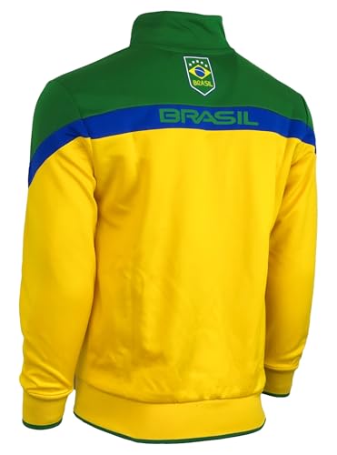 Icon Sports Boy's Brasil Soccer Track Jacket, Youth Sizes Brazil Football Full Zip Jacket4