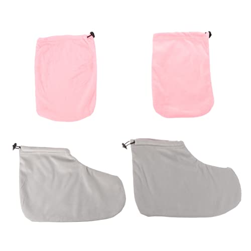 Mikinona Paraffin Treatment Gloves Set Elastic Band Mitts for Feet and Hands Moisturizing Foot Covers