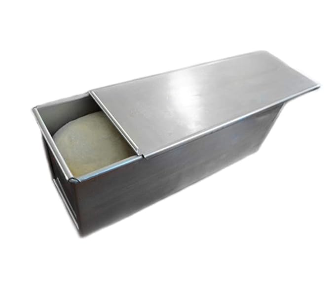 AZ Enterprises Sandwich Bread Mould/Pan/Tin Box with Cover for Baking 400Gms (Set of 4).