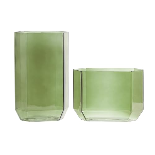 SAFAVIEH Home Collection Noreno Green Tint Glass Vase Set of