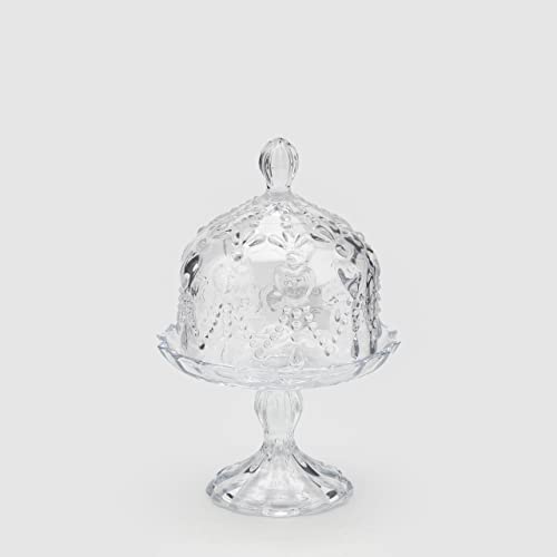 Edg Alzata Liberty Con Cupola H20 D13.5 In Vetro Colore : Natural