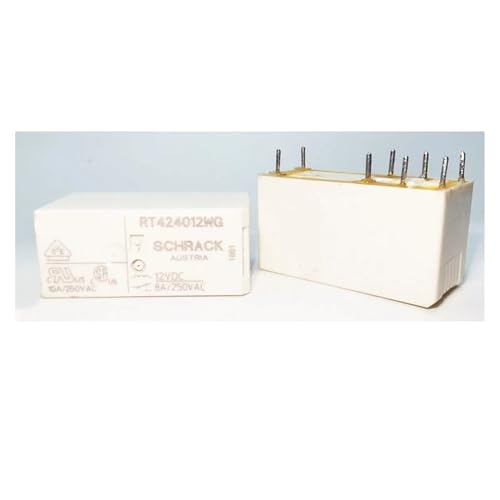 Relais RT424012 12V 8A à 8 broches pour circuits électroniques (Lot de 10 pièces)