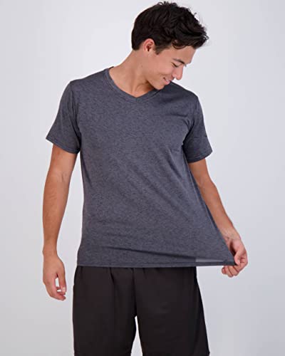 5 Pack: Men's Athletic V Neck Tshirt Shirts Mens T-Shirts Men Quick Dry Fit Tops Dri-Fit Short Sleeve Active Wear Training Exercise Fitness Workout Shirt Tee Fit Tees Gym Sports Top -Set 2,Xl #TOP3