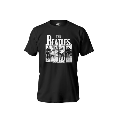 Camiseta oficial de The Beatles para hombre, Negro, L