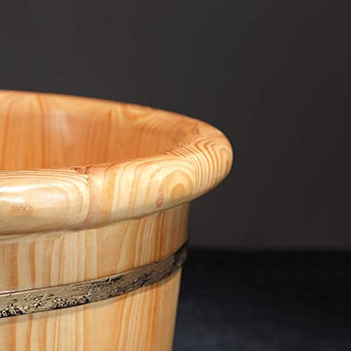 Barril de madera para baño de pies 26cm con tapa miniatura 4
